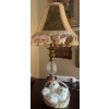 Image 2 : Bronze Tasselled Desk Lamp 22T w/ Fluffy Kittens in A Basket Collectable