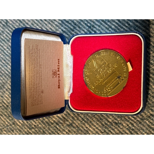 A Medal Struck in the Celebration of the 25th Anniversary of the Coronation of HM Queen Elizabeth II