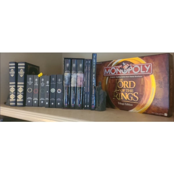 Lord of the Rings Monopoly Game/Books, and Shakespeare Hard Cover Set 