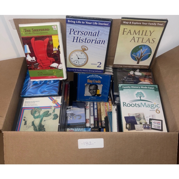 Box of CD's & DVD's
