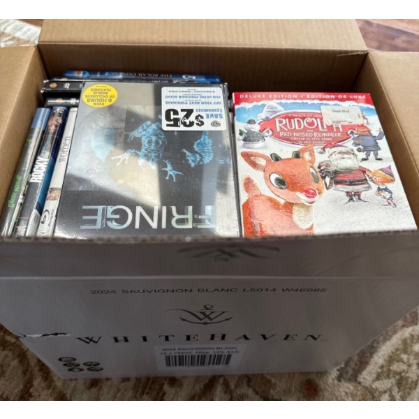 Box Full of Popular DVDs - Harry Potter, Hobbit, Star Wars, Die Hard and Much More 
