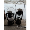 Image 1 : 2 Antique Kerosene Lanterns - Hurricane Lamps 16"Tall 