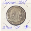 Image 1 : 1937 German 5 Mark Coin 90% Silver 13.77 Grams 