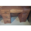 Image 1 : Wooden Desk w/ 7 Drawers, 1 Lockable/ Key Included 44 W, 16.5 D, 30 T 
