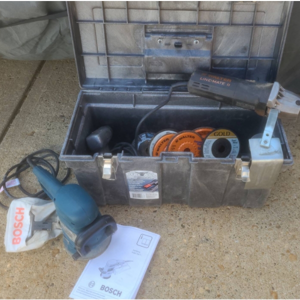 , Walter Line-Mate II 6268B Grinder and Bosch 3107DVS Sander