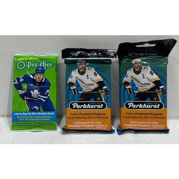 3 Packs of Unopened Hockey Cards (2021-22)
