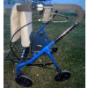 Image 2 : Evolution Medical Assist Front Walker w/ Wheels & Brakes & Seat  Basket & Blanket for you Too!