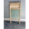 Image 1 : Antique Ribbed Glass Wood Washboard24 in tall x 12 in wide Glass 10.5 in wide x 12 in high