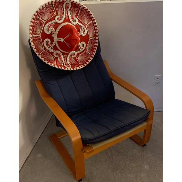 Accent Chair w/ Navy Blue Upholstery 48T 
