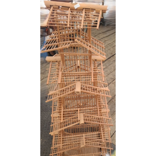 Wooden Stick Birdcage 17 W, 18 D, 46 T 
