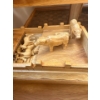Image 3 : Stunning Wooden Hand Carved Noah's Ark Scene w/ Assortment of Animals, In Wooden Case (21L)