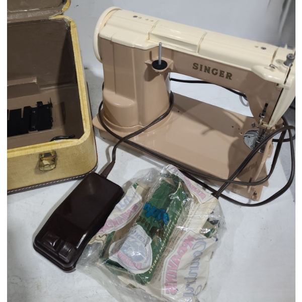Singer Electric Sewing Machine Model 301A w/ Case 17.5 W, 12.5 D, 10 T (When Flat)