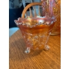 Image 3 : Vintage Imperial Carnival Glass Marigold Luster Rose Tall Pitcher Northwood Grape and Cable Marigold