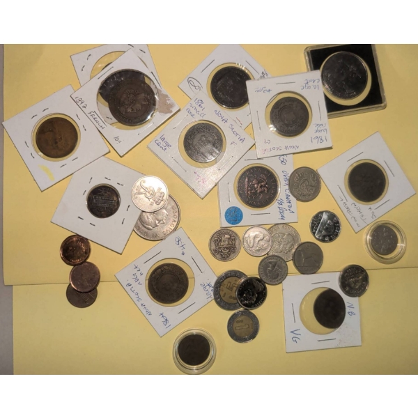 Canadian and International Coins, Including 19th-Century Tokens