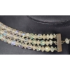 Image 3 : Vintage 1940s Three Strand Crystal Necklace with Faceted Beads