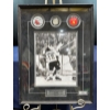 Image 1 : "The Shot Heard Around the World"  Framed Photo with Autographed Pucks 19Wx25H 