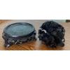 Image 3 : Vintage Asain Carving of an Elephant on a Circular Ornate Stand  Darkwood possibly Ebony + candydish