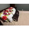Image 3 : Floral and Solid Accent Bedding Set, 8 Pieces, Bedding Only