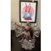 Image 1 : Molag Bal Figurine 14T w/ Horned Skull Wall Art & Skull Beverage Vessels