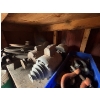 Image 2 : several working electric motors, pulleys pins, come along electric cable and vintage tool boxes 