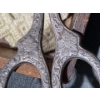 Image 2 : Collection of Antique Items in Small Trunk - gas license & ration book, sterling scissors and more