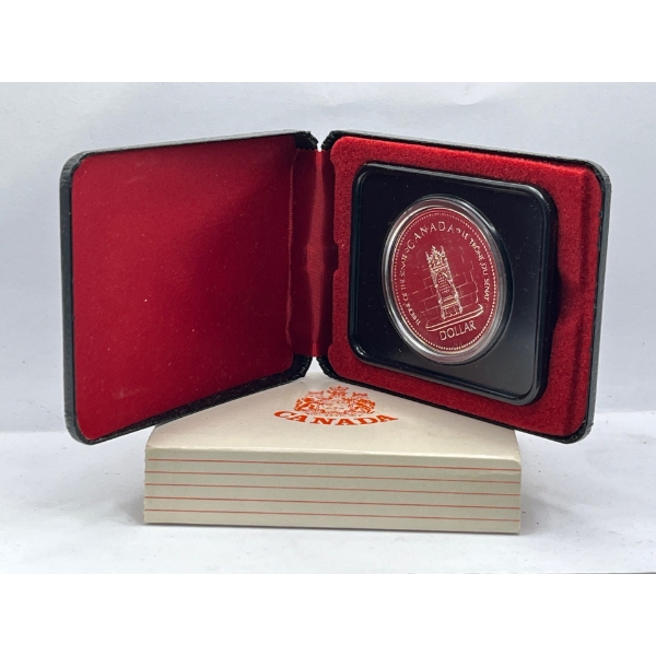 1977 Canadian One Dollar Coin in Case