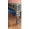 Image 4 : Vintage Oversize Chair 48 W, 20 D, 39 T and Footstool 46 W, 22 D, 17 T  