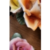 Image 5 : Roses: Capodimonte Roses (One Has Broken Leaf), Bassano Mauve Vase 7 W, 5 T, Small Chips on All