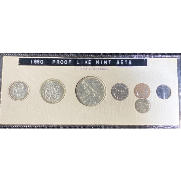 1960 Canadian Proof Like Silver Coin Set