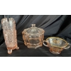 Image 1 : Pink Depression Decorative Glassware - Candy Dish Vase & More 11T