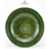 Image 3 :  Green And White Swirl Design  Handmade Art Glass Centerpiece Bowl 18''INCHES .