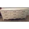 Image 1 : French Provincial Nine-Drawer Dresser in Off-White Finish