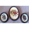 Image 5 : Decorative Floral Pattern Flatware Set w/ Miniature Petite Point Botanical Art 4.5"tall