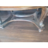 Image 5 : Wooden Coffee Table w/ Bevelled Glass Top and Scroll Design 48 W, 34 D, 21 T 