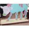 Image 9 : Fun 2 Sided Cow on Wheels! - Anastasia by Maureen Harvey ( 50"H x 60"W x 18"D)