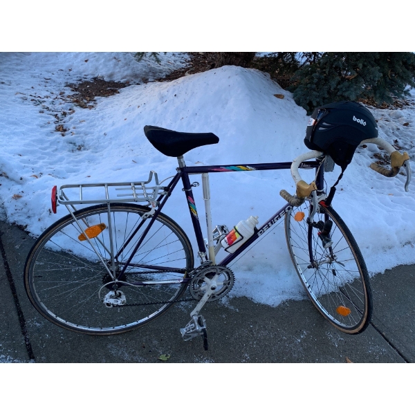 Vintage Peugeot Monte Blanc Speed Bike w/ Bell Helmet