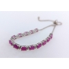 Image 2 : Silver Ruby gemstone Bracelet 10.7 ct Certified  ($13,155 Appraisal)