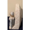 Image 3 : LLADRO Porcelain Musician w/ Clock (Clock Detached, can be Glued Back on)  - 8W, 9T