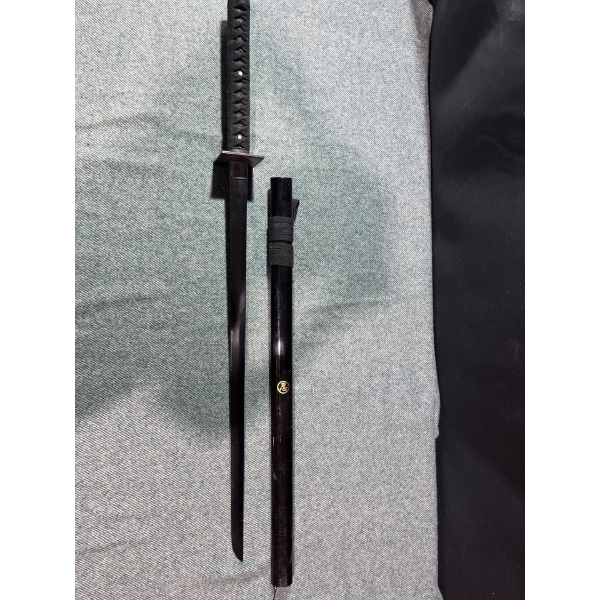 41" Black Katana w/ Rope Grip Handle