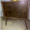 Image 1 : Mid Century End Table 26x18x24 w/ Faux Plant in Fudog Planter