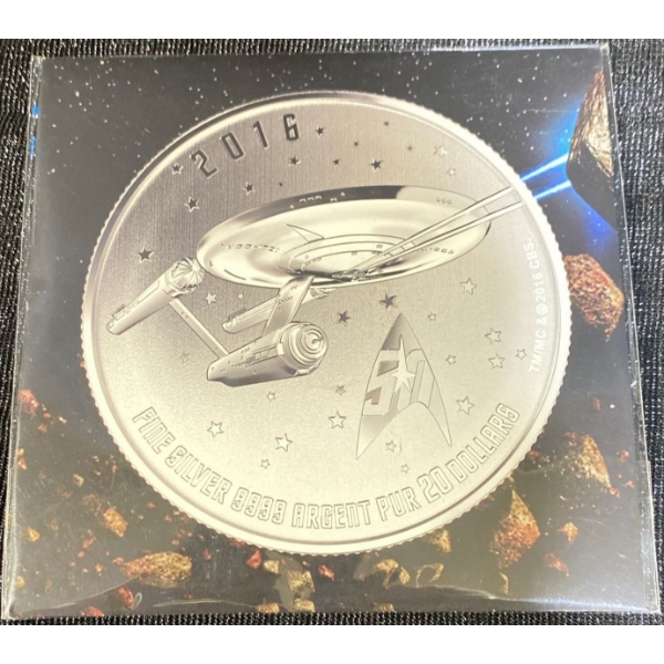  2016 Star Trek $20 Fine Silver Coin