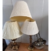 Image 1 : Set of 2 Vintage Damage, Extra Shade (One Has Slight Damage), Plus Ceiling Light 