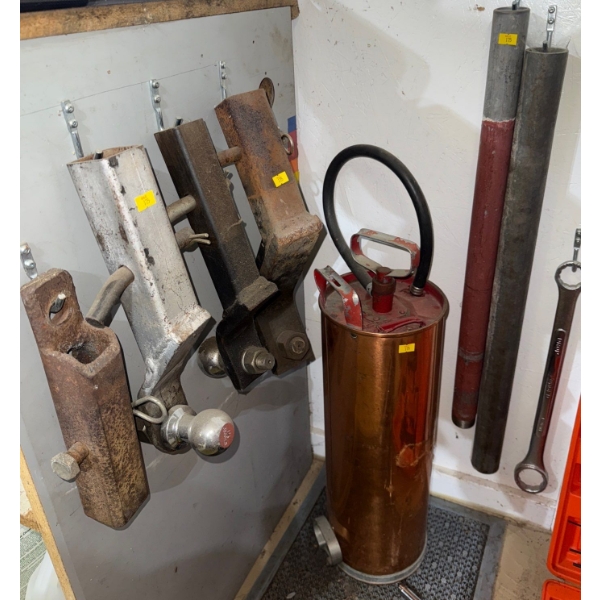 Copper Canister  Flame Extinguisher w/ Assorted Hitch Collection