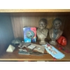 Image 1 : Letter Openers, Gramma Grampa Busts, Copper turtle