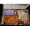 Image 4 : Vintage Pirate Chest, Including Contents (Exterior Very Torn & Latches Broken) - 34W, 20D, 22T