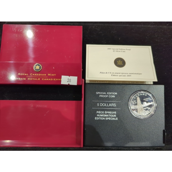 2005 Special Edition Alberta Prairie Proof Silver Dollar 99.99% 25.17g