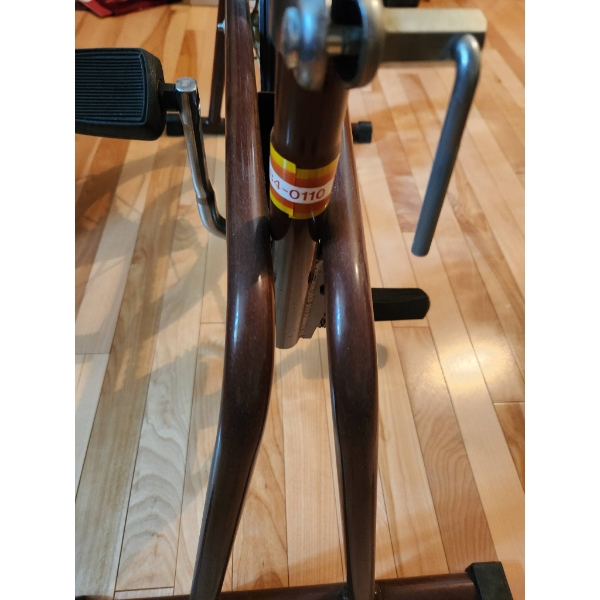 Vintage CCM Stationary Exercise Bike with Brown Frame