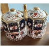 Image 6 : Royal Crown Derby Porcelain Tea Set - 'Imari' Pattern #2451