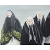 Image 3 : "The Shawlies", Artist: Jean Leebody, Acrylic on Canvas Framed 27 X 23