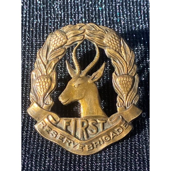 South African First Reserve Brigade Cap Badge from World War II